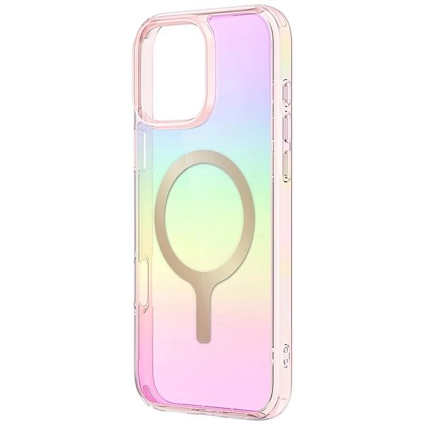 Etui UNIQ Iridescia Magclick Charging na iPhone 16 Pro Max - różowy