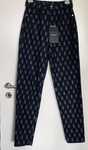 Jeansy Emporio Armani  z elastanem, c.granat, logowane,wysoki stan, 28