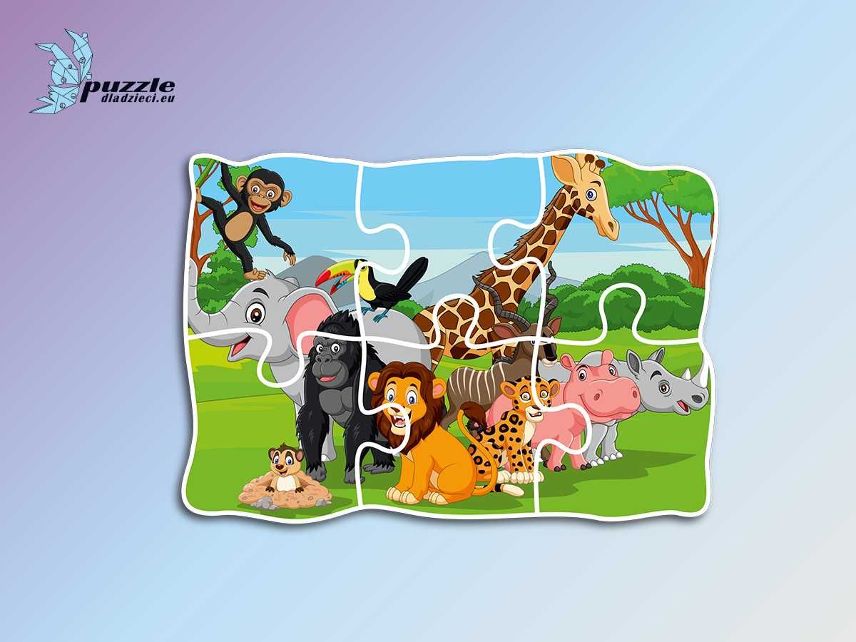 Puzzle Dla Dzieci Progresywne Dzikie Zwierzątka 04