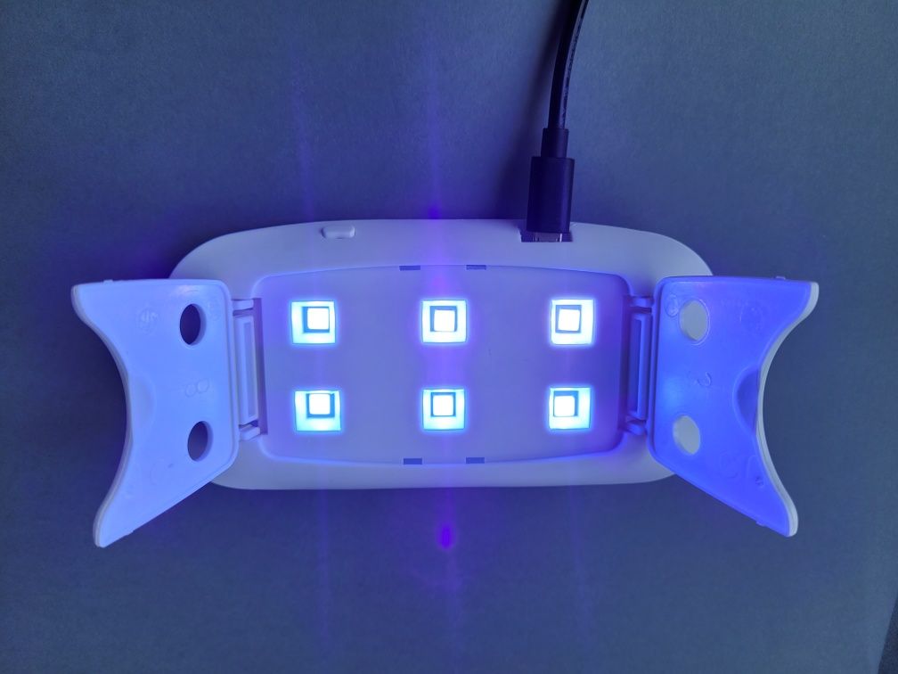 Lampka LED 6W nowa na USB podróżna do hybrydy żelu manicure biała