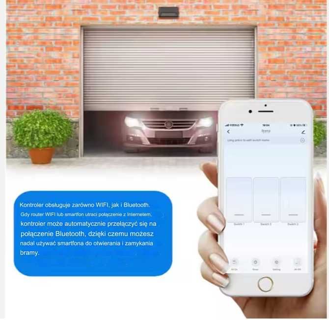 Napęd bramy przesuwnej 4GATES 370W/800kg z Wi-Fi i Bluetooth