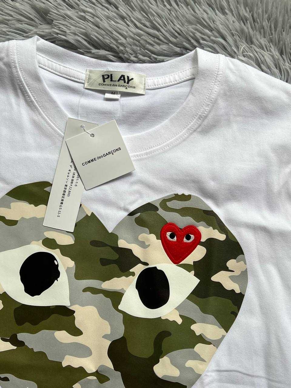 Comme Des Garcons CDG Play Koszulka White Biała