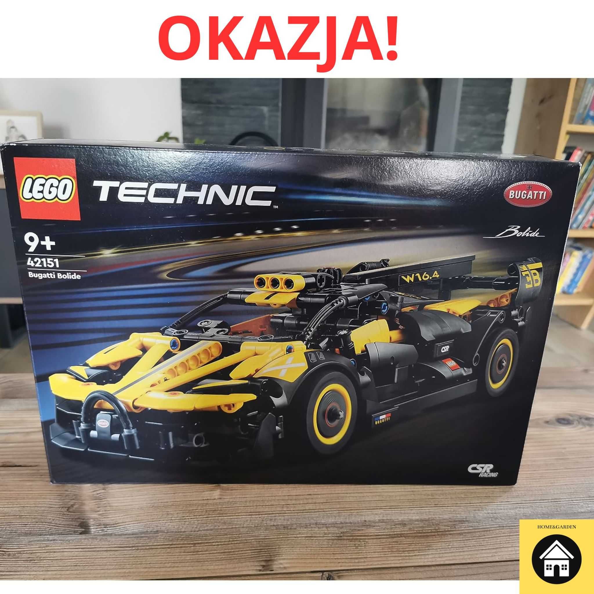 LEGO TECHNIC BUGATTI Żółte Bugatti + Naklejki