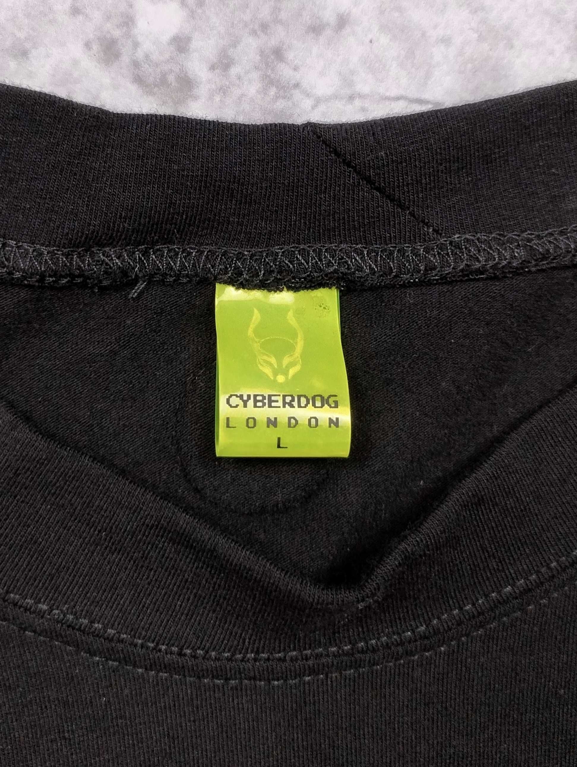 Czarna bluza Cyberdog London techwear harness crewneck L