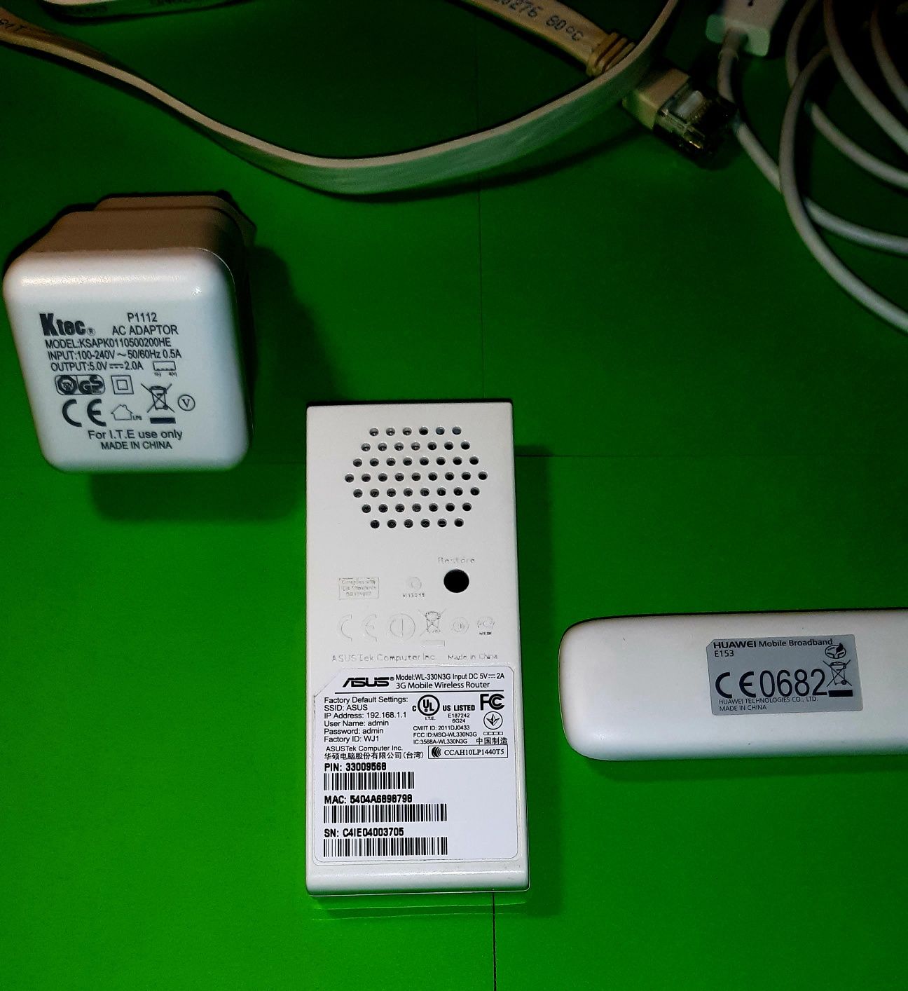 WI-FI Роутер ASUS WL-330N3G із підтримкою 3G/4G модему