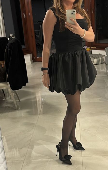 Sukienka bombka czarna Madam Rock M/L