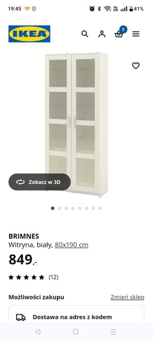 Witryna BRIMNES Ikea