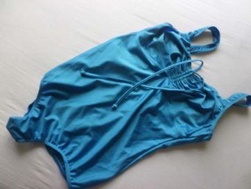 błękitny kostium strój kąpielowy 44