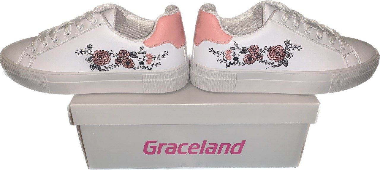 Новые белые кроссовки с рисунком цветок Graseland, 37, 38