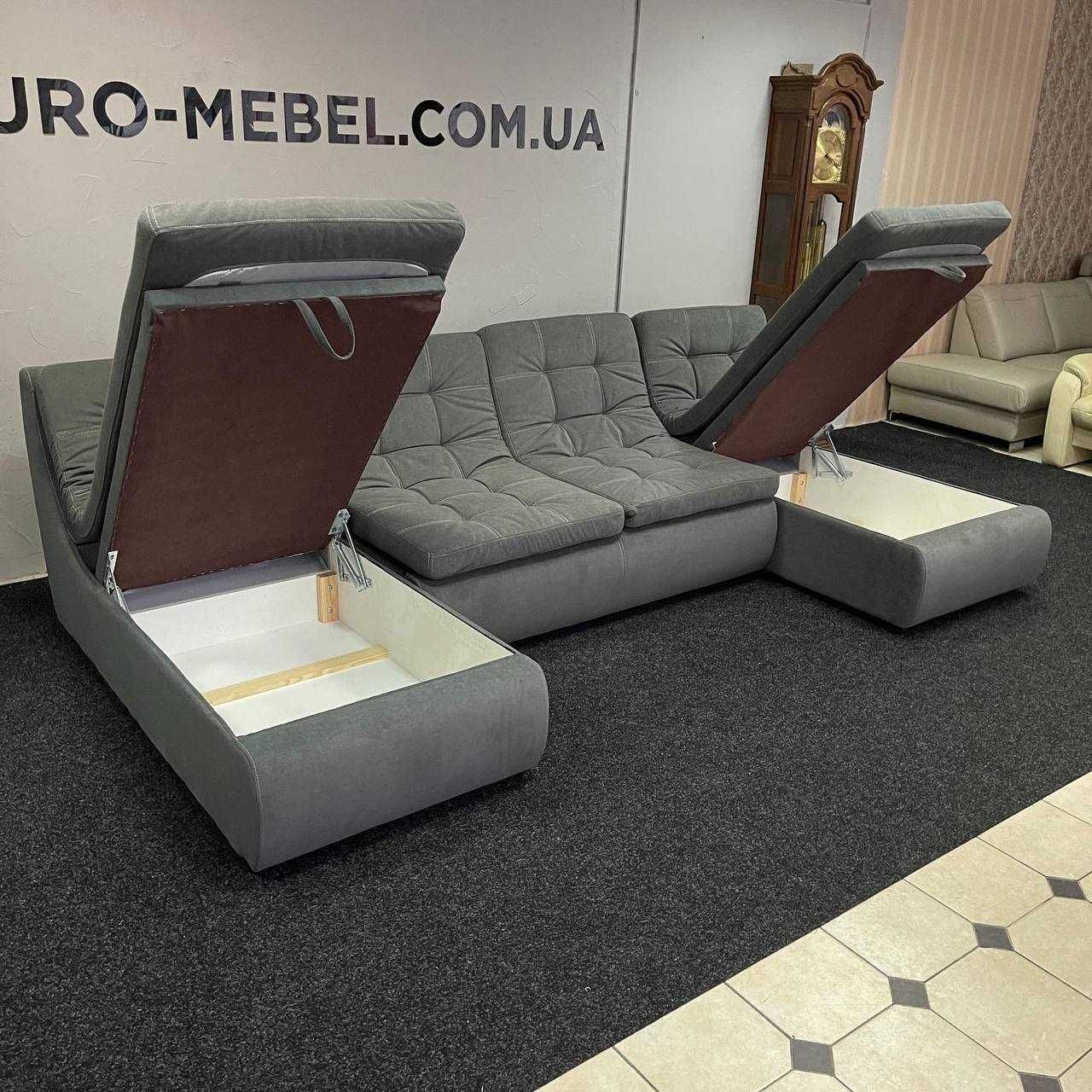 Розкладний диван з нішею п-подібної форми