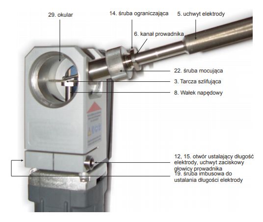 Szlifierka, ostrzałka do elektrod wolframowych - Neutrix WAG 40 -10%