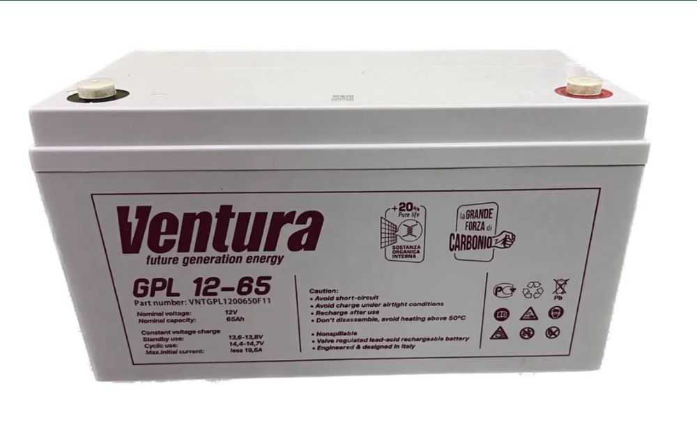 Акумулятор гелевый Ventura 12В 65Ач