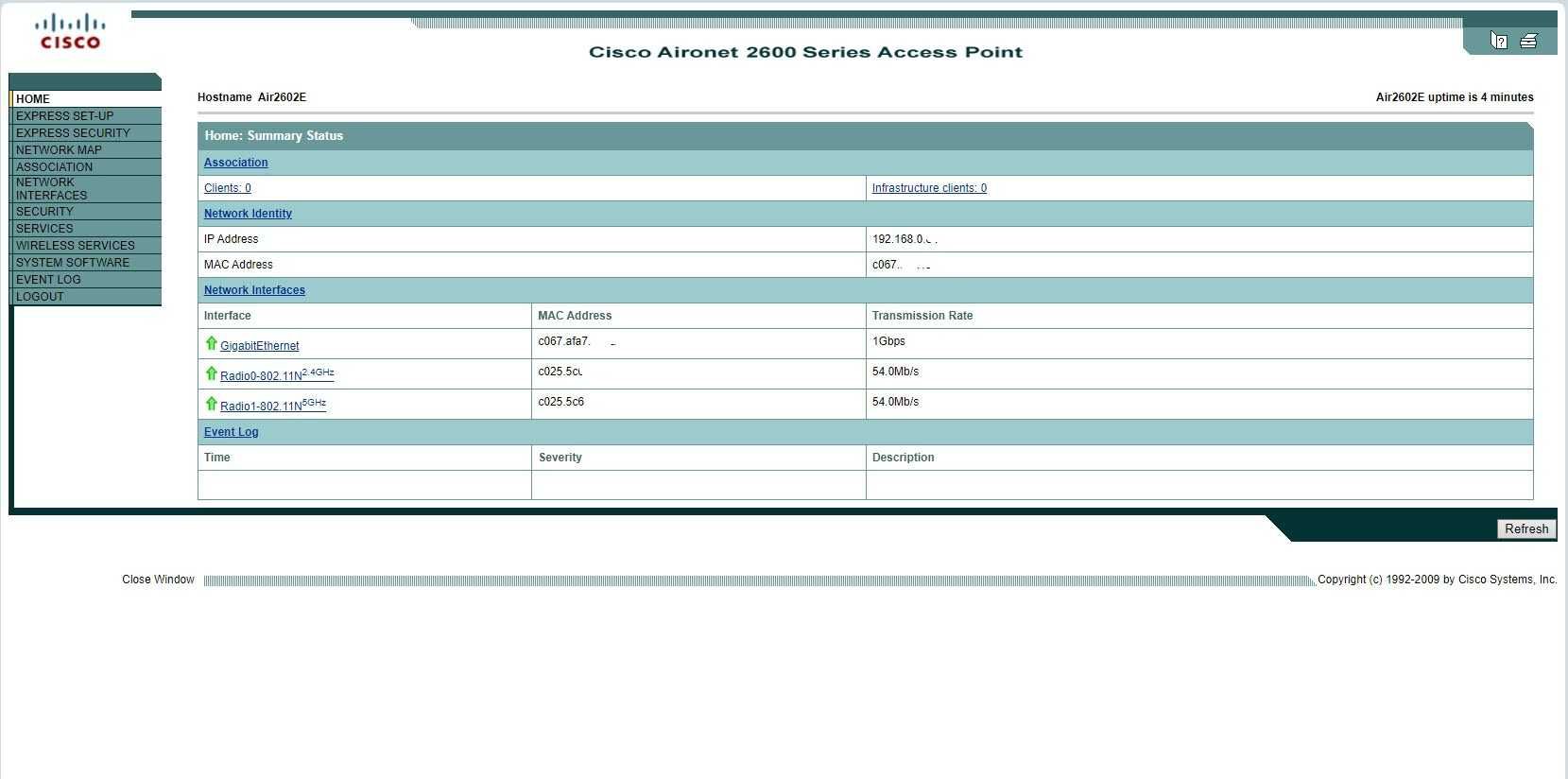 Wi-Fi точка доступа Cisco AIR-SAP2602E-E-K9