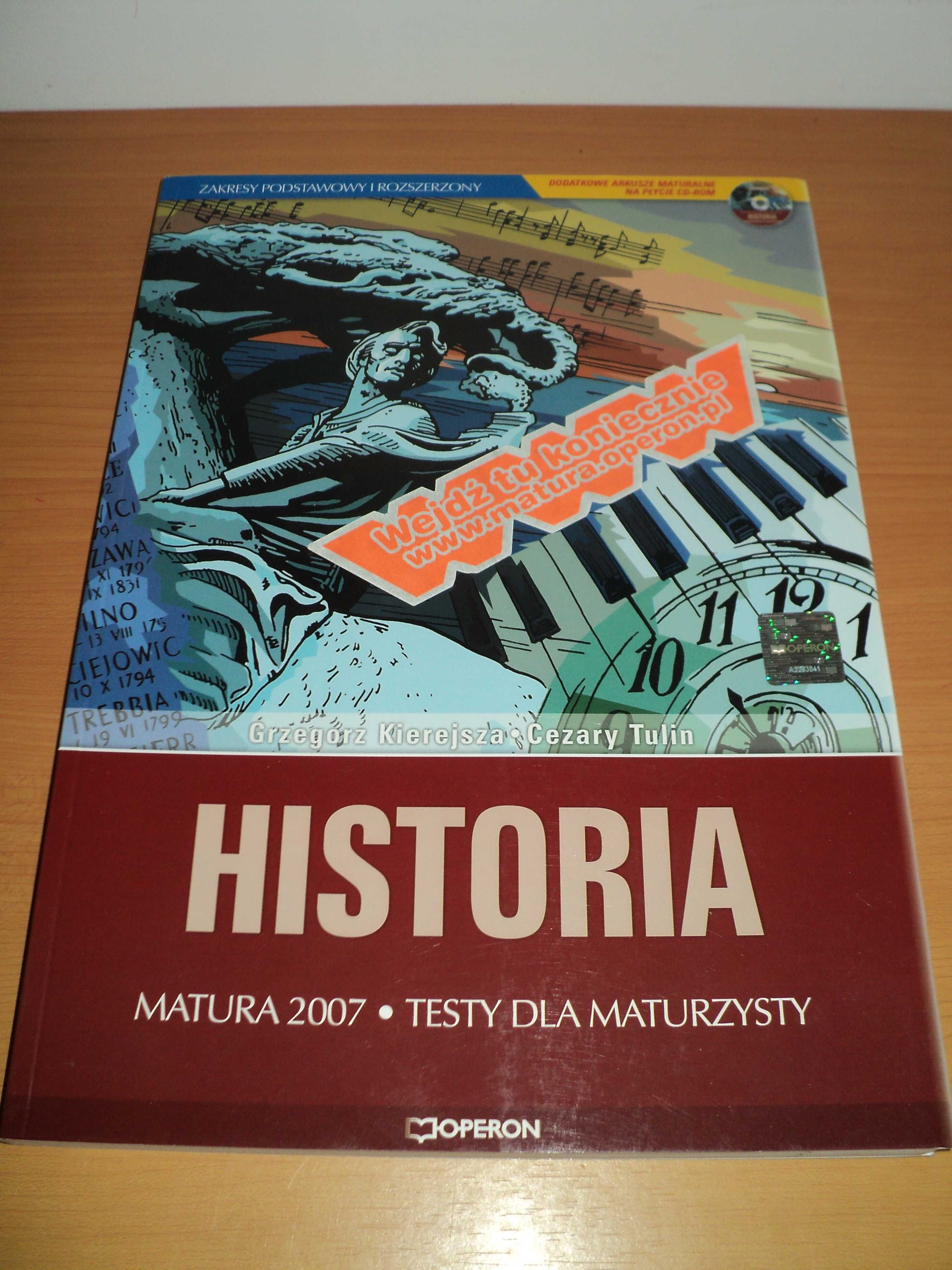 Historia Operon matura 2007- testy dla maturzystów