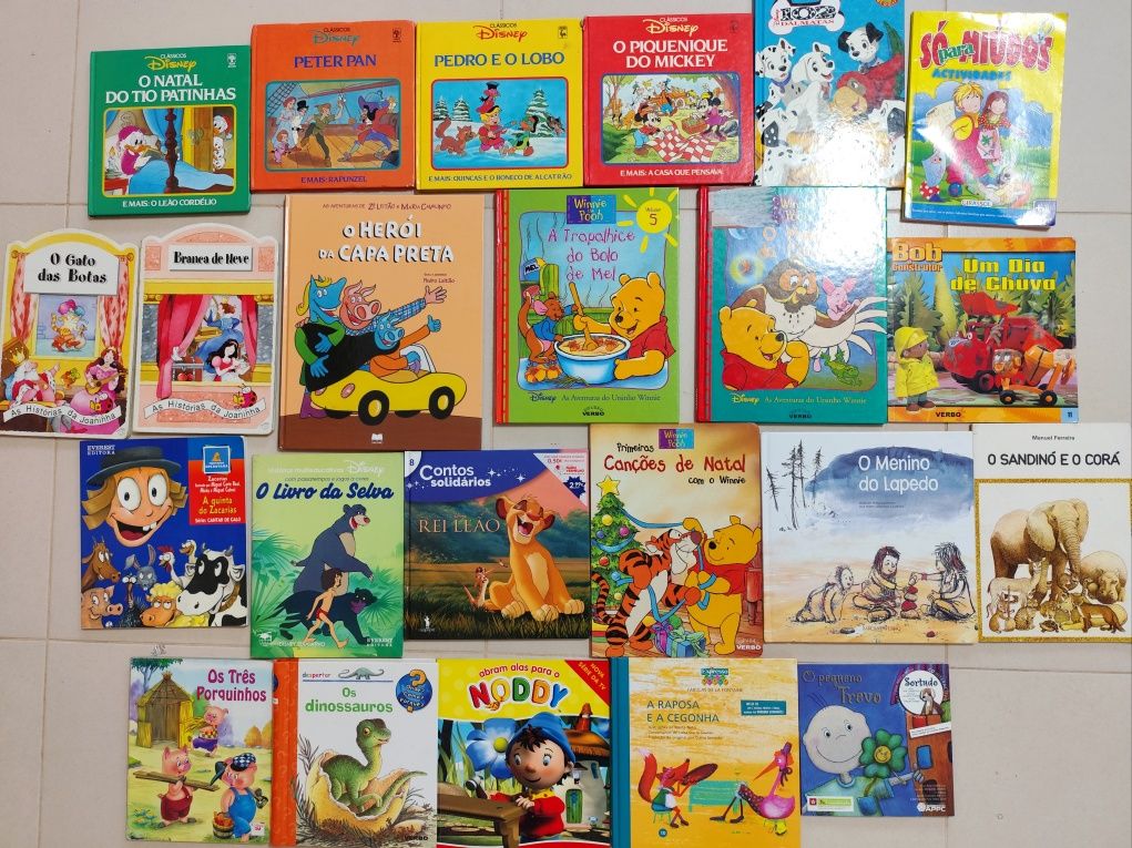 Lote de 23 livros Infantis - Ilustrados com texto