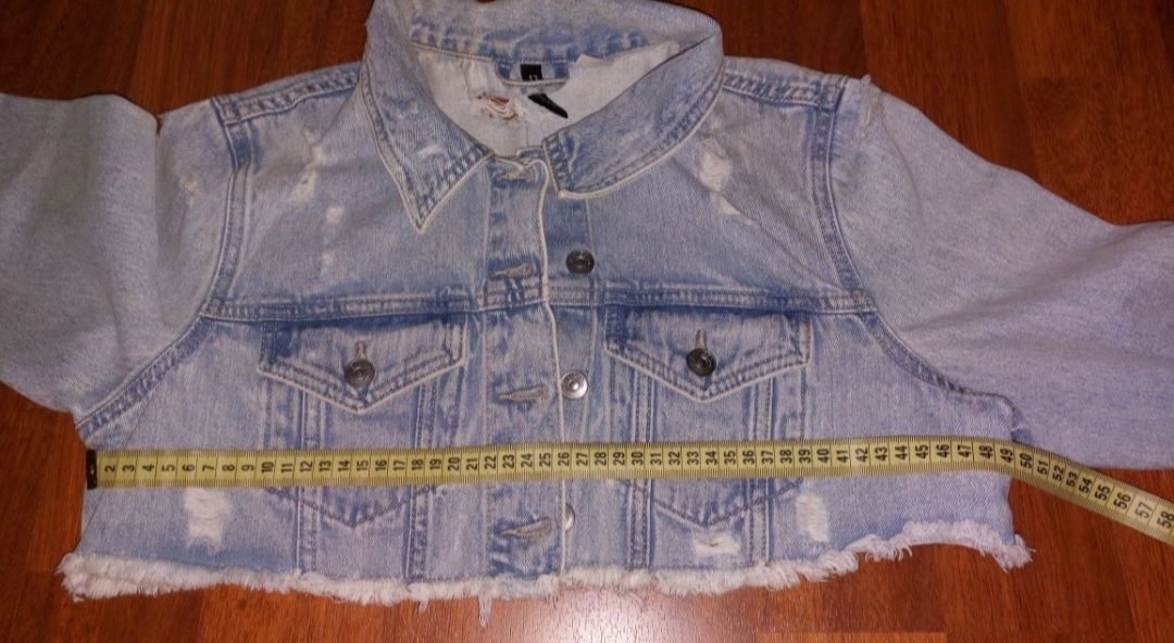 Джинсова куртка H&M, джинси/ боді Primark M 44-46р