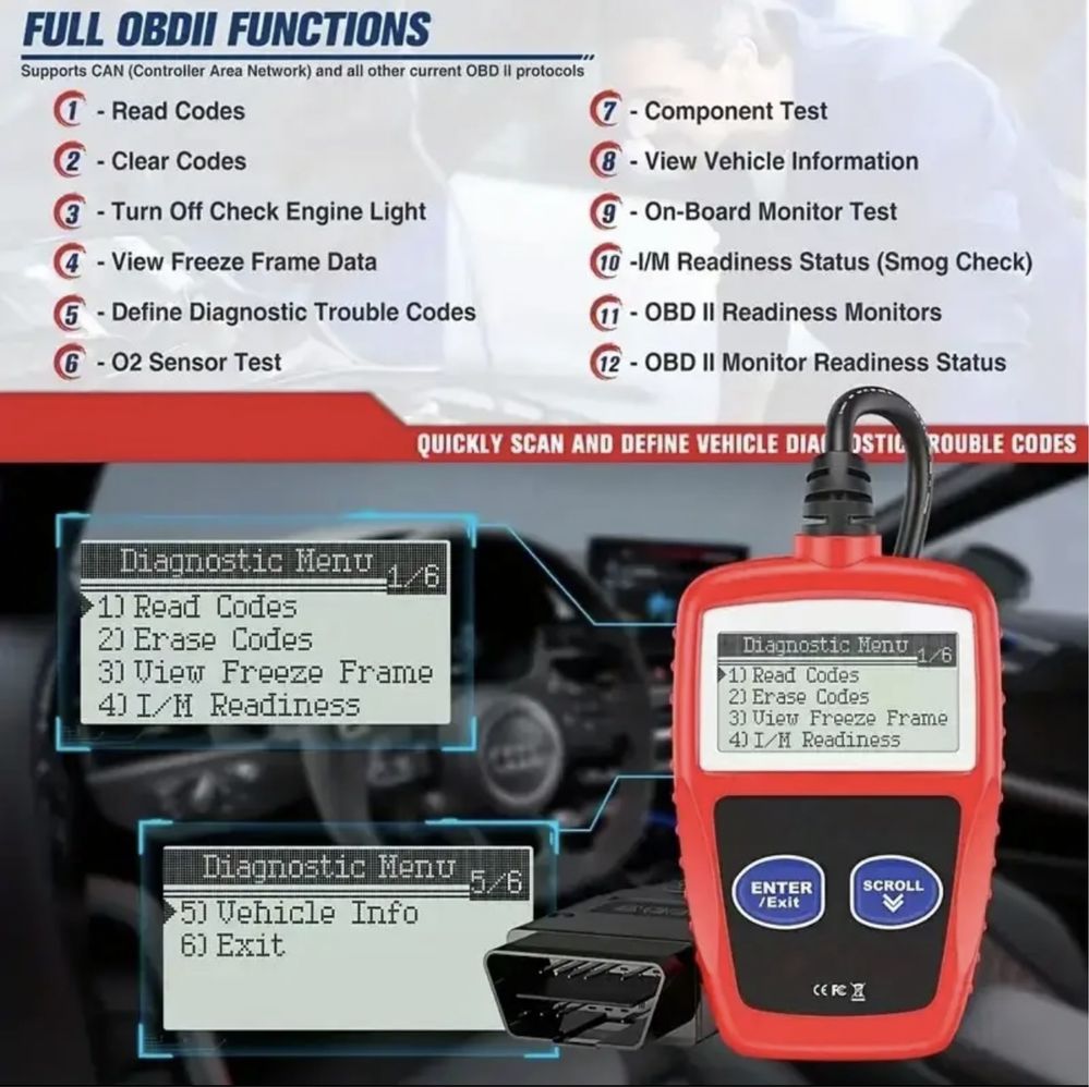 Maquina de Diagnostico Automovel OBD II