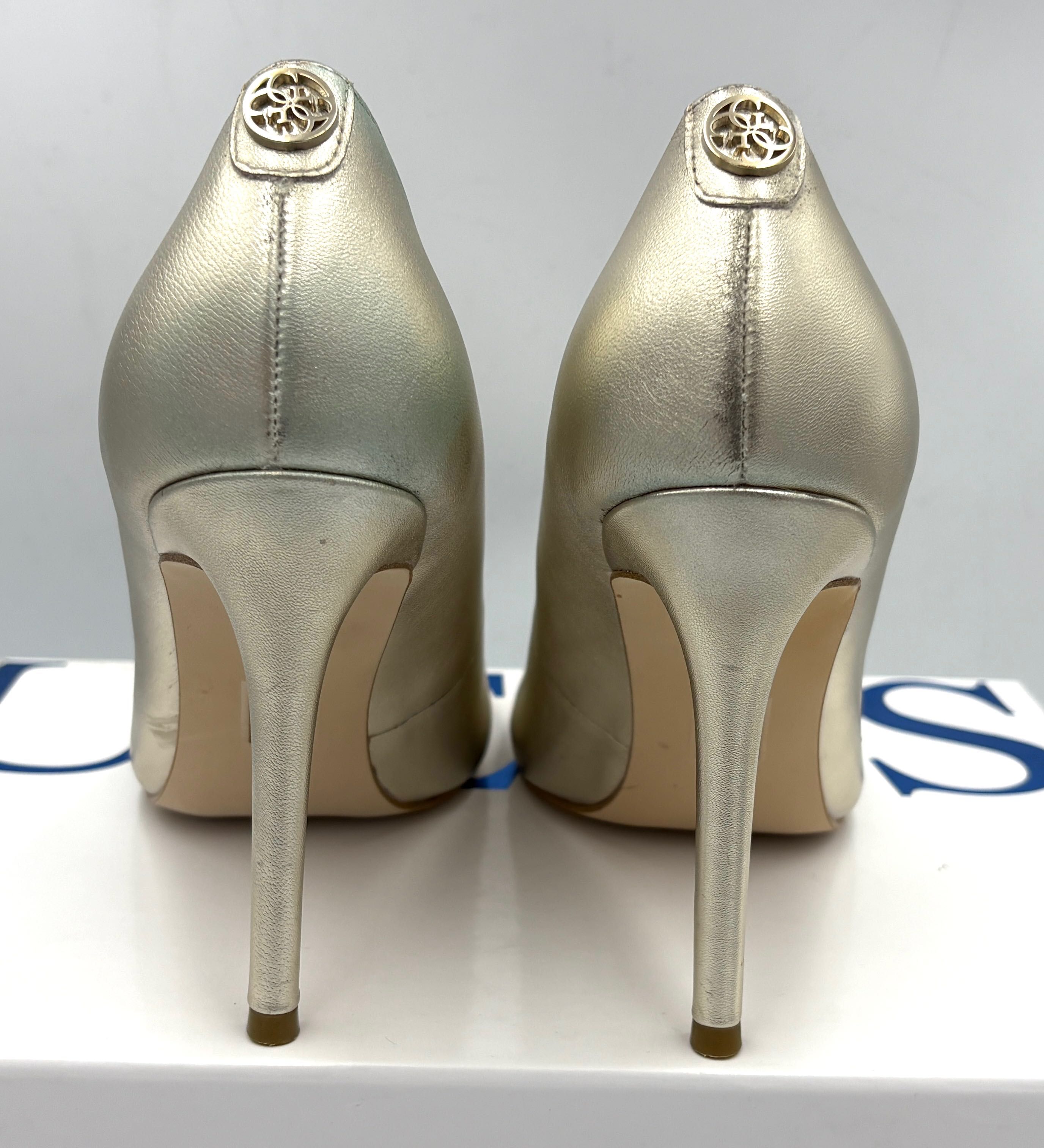 ‼️Nowe oryginalne szpilki GUESS Crew złote 38 AZ 181 buty damskie 10cm