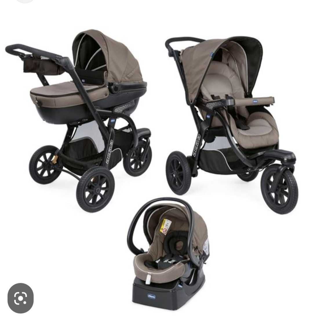 Carrinho bebé chicco active 3 como novo como base isofix