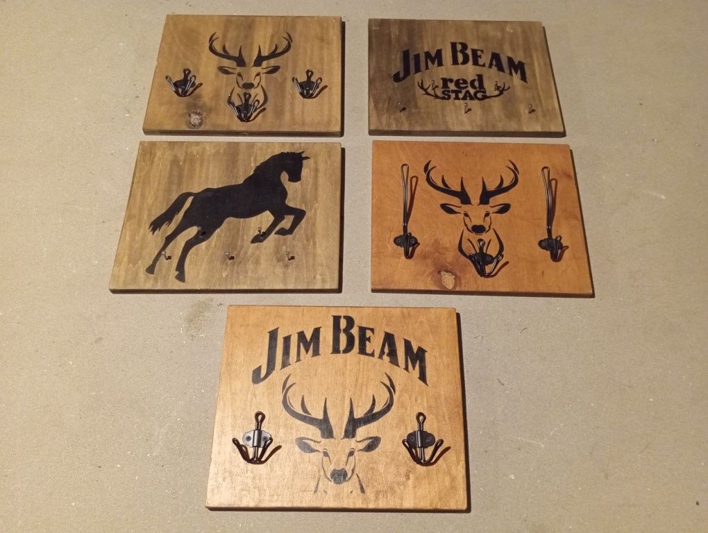 Wieszaki pakiet 5szt. Jim Beam koń jeleń bar karczma altana