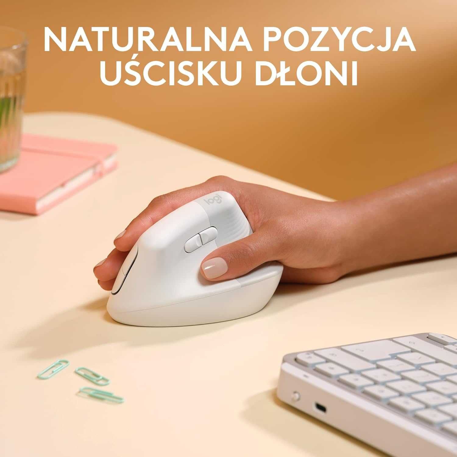 Myszka bezprzewodowa Logitech Lift for Mac boczna