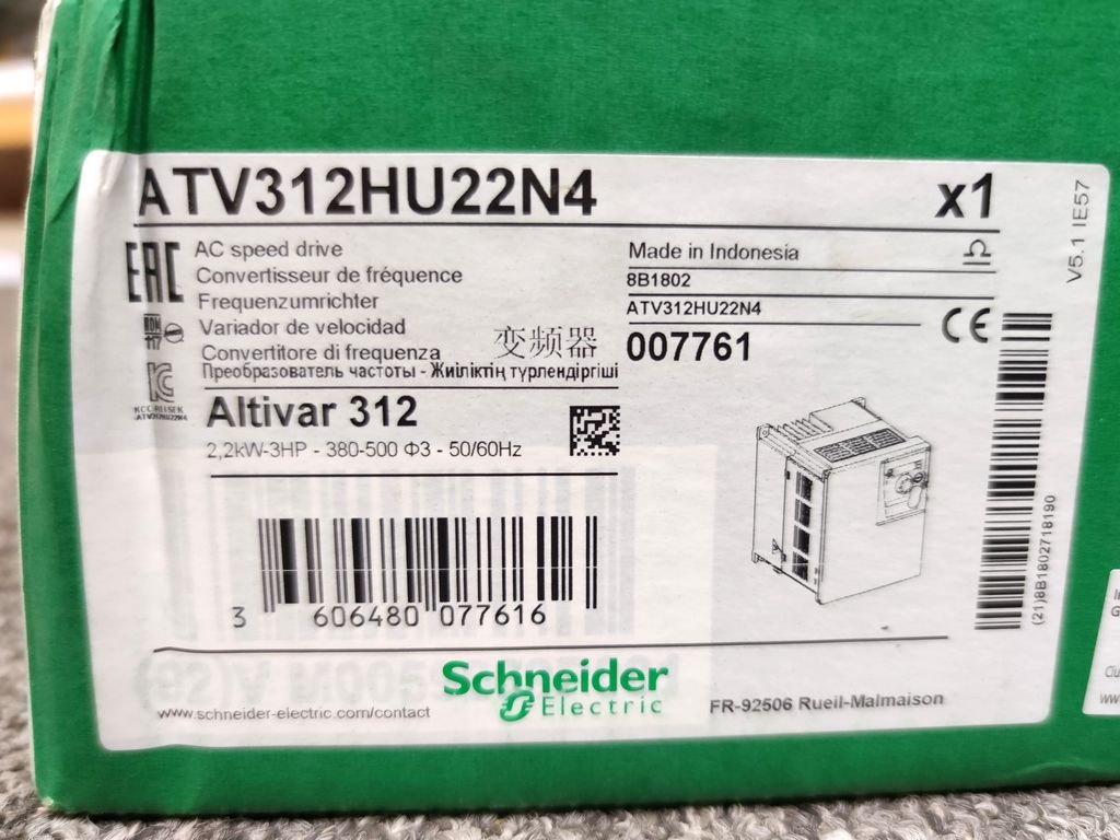Falownik Schneider Altivar 312 ATV312HU22N4 2,2kW