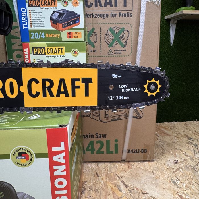 Акумуляторна ланцюгова пила Procraft PKA42Li (20В, 4А·г, 1 АКБ ЗП