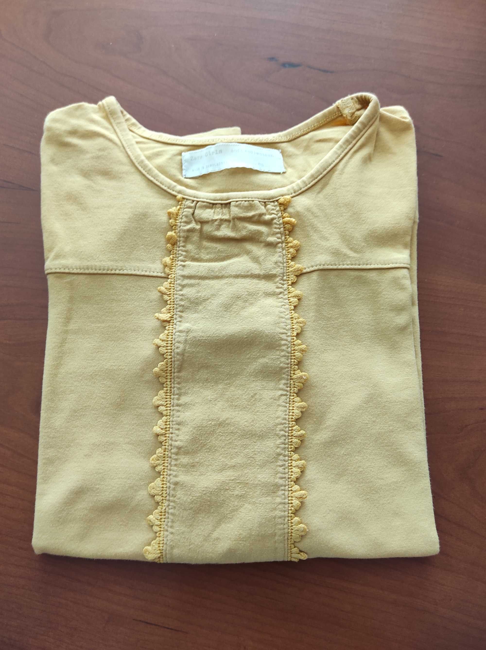 Sweet shirt amarelo torrado para menina 7/8 anos da Zara
