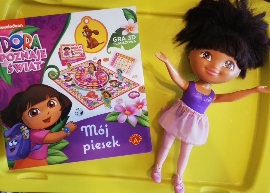 Dora poznaje świat - lalka i gra planszowa 3D