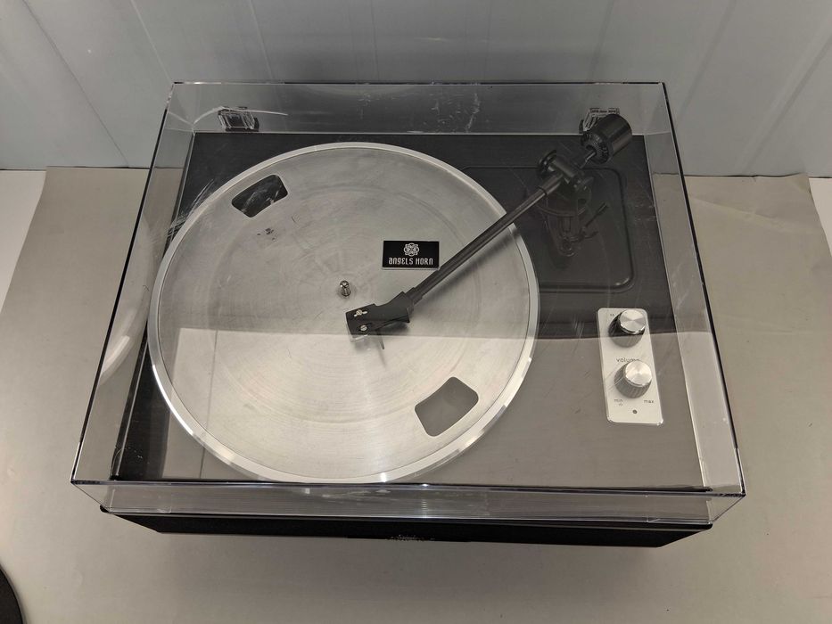 C094 Angels Horn HP-H019 Hi-Fi GramophoneSystem Z Pokrywą I Głośnikami