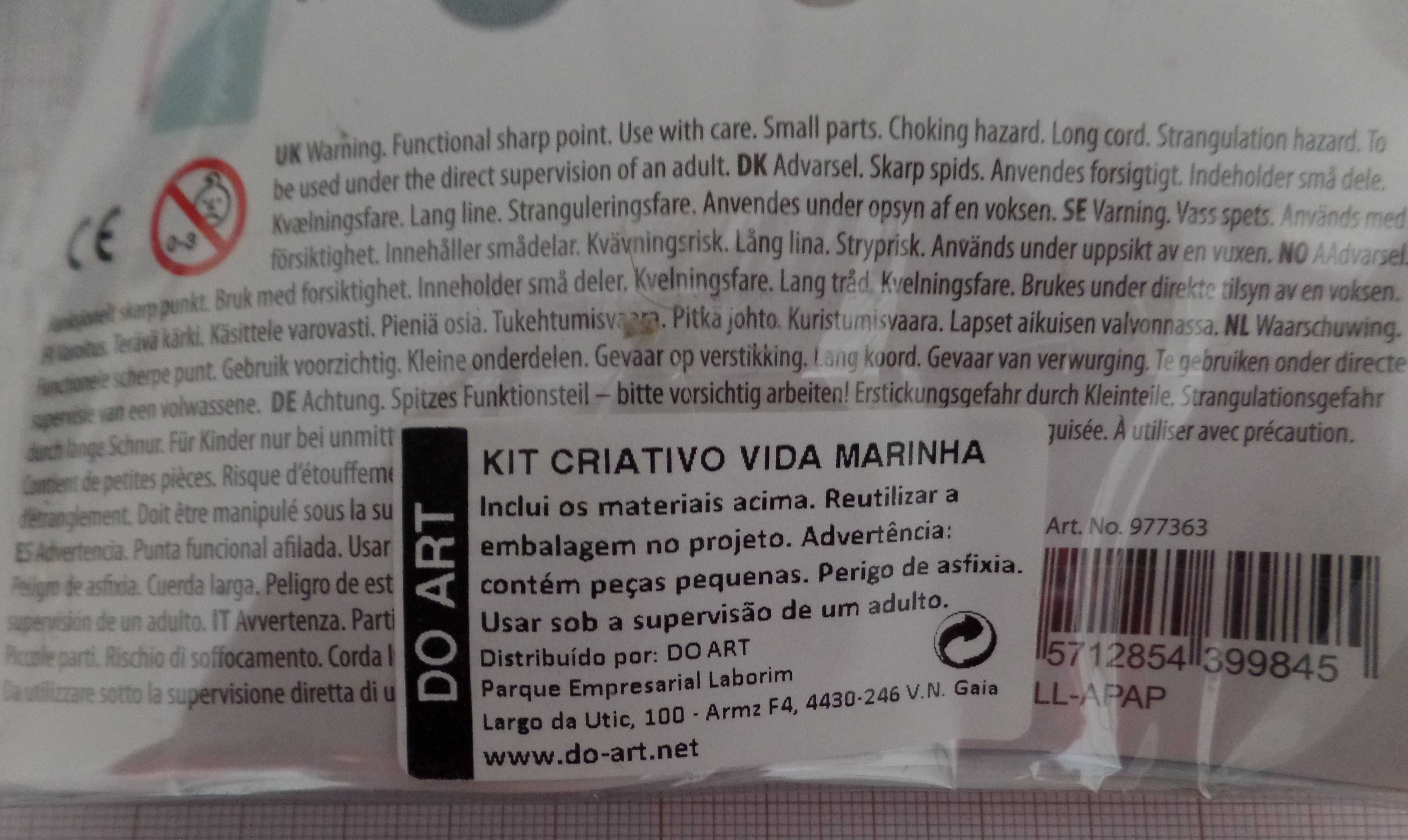 Mini Kit Criativo " Vida Marinha" Novo/Selado (BOX)