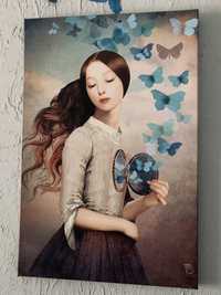 Картина Кристиан Шлое ,,девушка с зеркалом’’