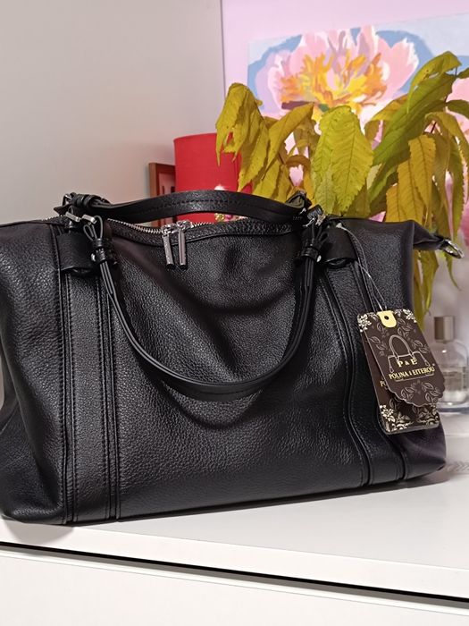 Шкіряна сумка тоуп. Велика сумка Сумка шопер