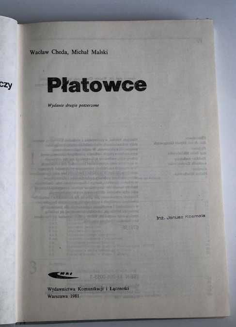 Techniczny poradnik lotniczy. Płatowce Michał Malski, Wacław Cheda