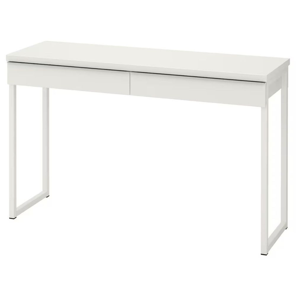 Białe biurko BESTA BURS IKEA 120x40