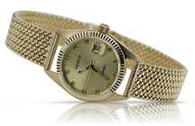 Złoty zegarek damski 14k 585 z bransoletą Geneve lw020ydyz&lbw003y Wr