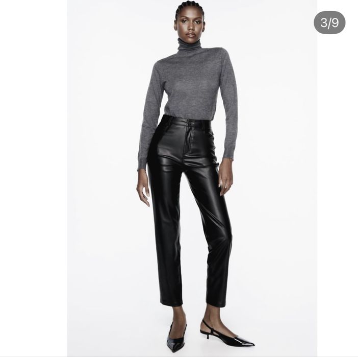 Штани з екошкіри Zara