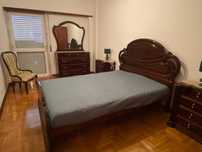 Moveis de quarto de casal clássico em mogno