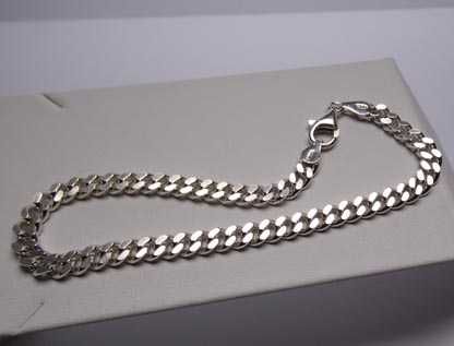 Srebrna bransoletka pancerka 22 cm. 5,1 mm.
