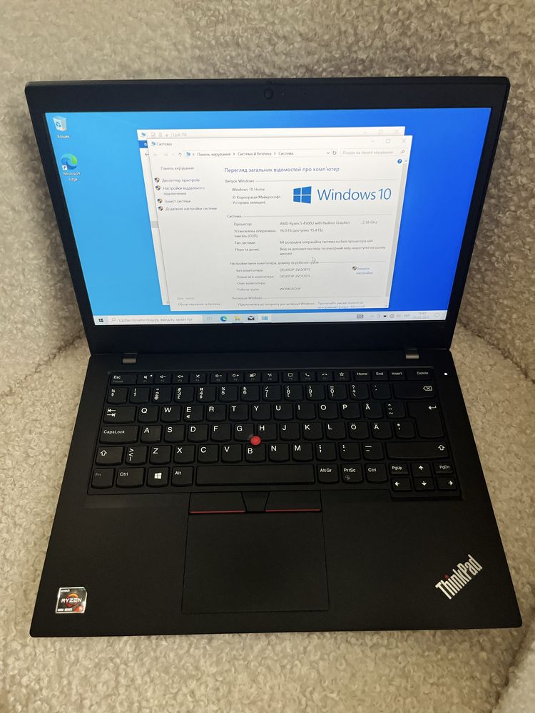 Lenovo thinkpad L14 g1 ryzen5 4500u 16ram 14”FHDips