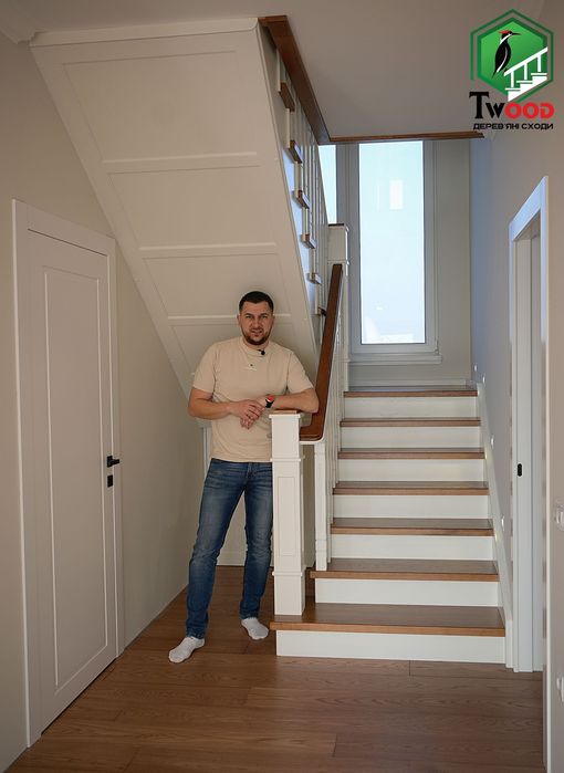 Монтаж деревʼяних сходів під ключ | Виготовлення сходів  Вінницька обл