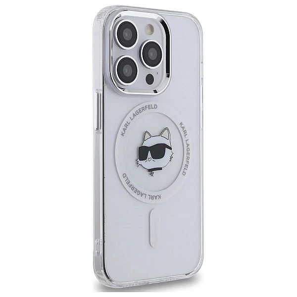 Etui Karl Lagerfeld IML Metal Choupette Head MagSafe na iPhone 14 Pro