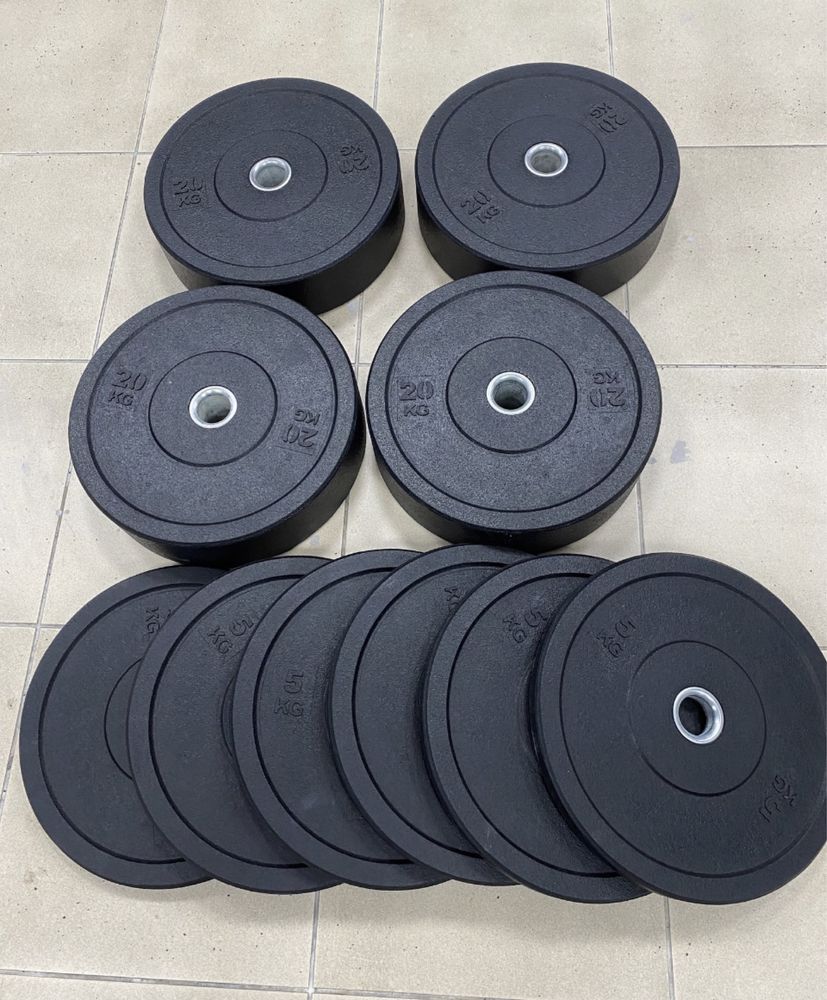 Олимпийский диск для змагань 50мм, 45см блины bumper plates