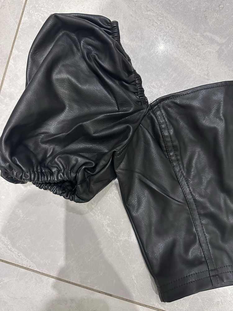 Топ-блуза еко-шкіра H&M