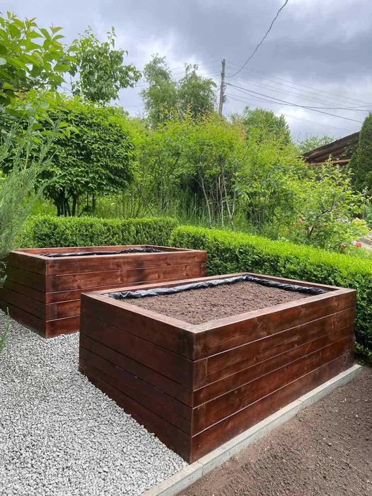 ГРЯДКИ ТОП №1  тільки під замовлення! Брус масив 100 мм Висота 700 мм!