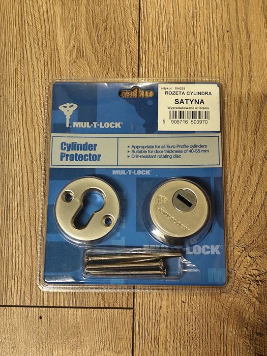 Szyld tarcza ochronna antywłamaniowa marki Mul-t-lock. Rozeta Cylindra