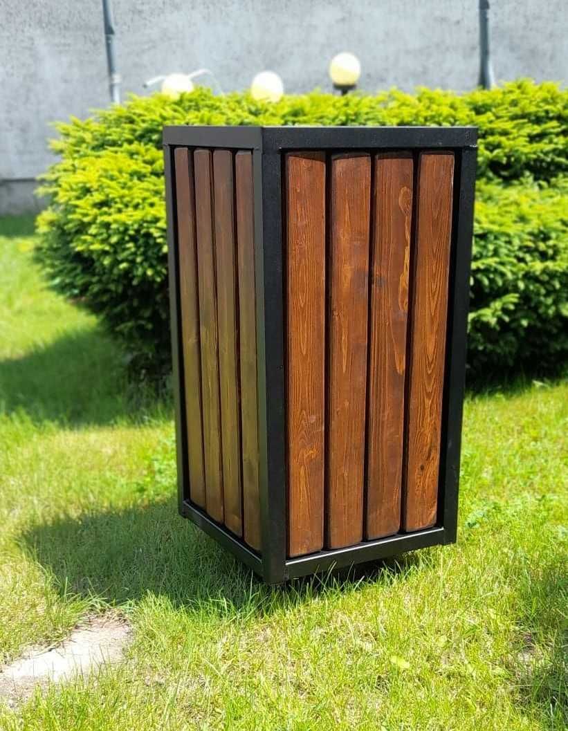Kosz 60 litrów  z wkładem , parkowy , miejski , producent , atest