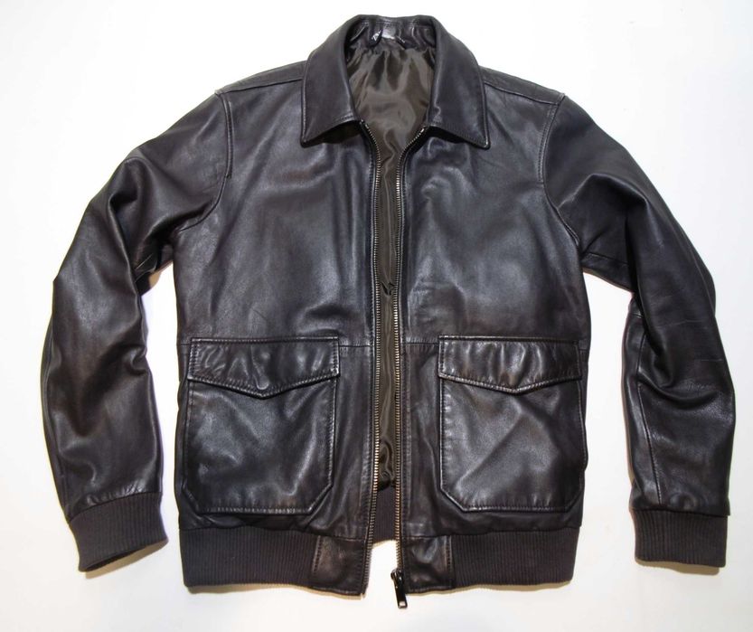 Zara Premium kurtka pilotka skorzana meska M