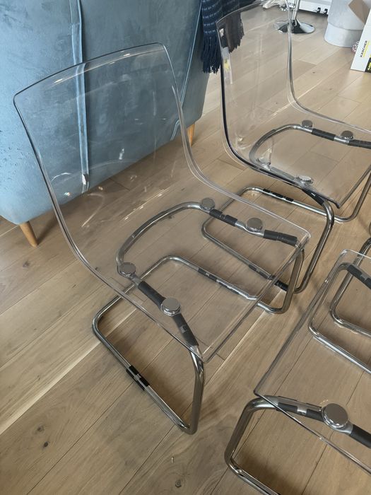 Krzesla przezroczyste Tobias IKEA x2