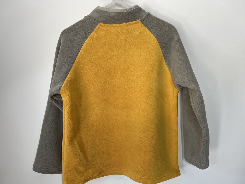 Sweat menino 130, amarelo com mangas raglã cinza